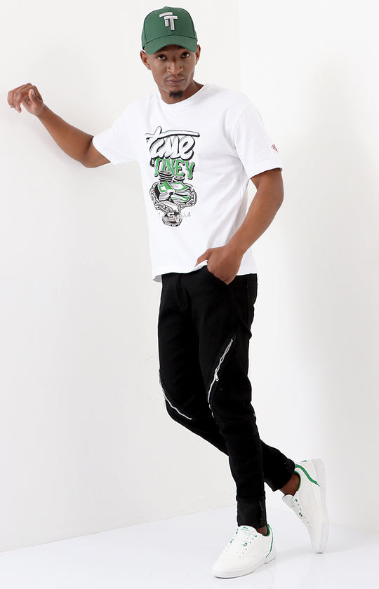 Pro Stars Printed Crew Neck T-Shirt - White