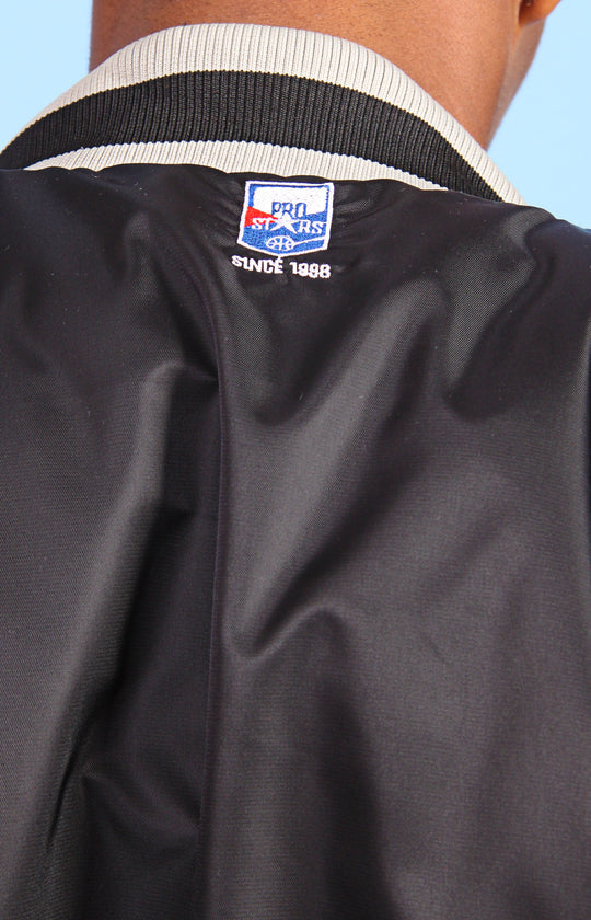 Pro Stars Unisex Baseball Puffer Jacket - Black/Grey