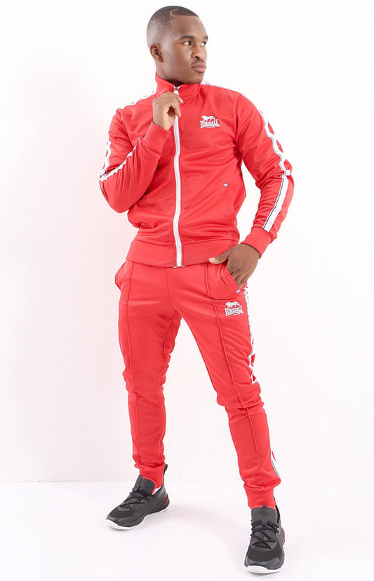 Lonsdale Mens 2 Piece Tracksuit - Red/White