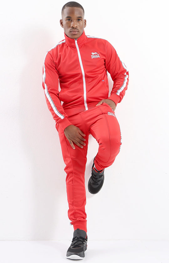 Lonsdale Mens 2 Piece Tracksuit - Red/White
