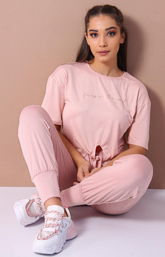 Ladies' Tie Up Crop Top - Mink