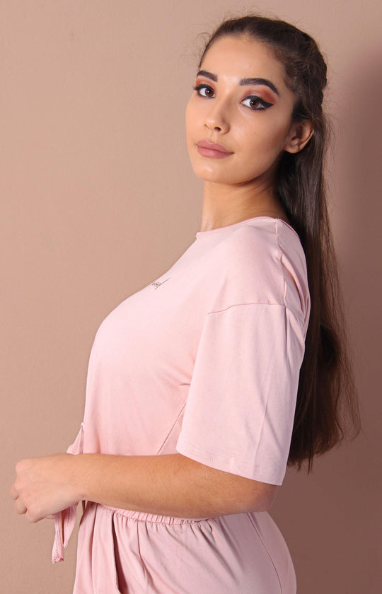 Ladies' Tie Up Crop Top - Mink