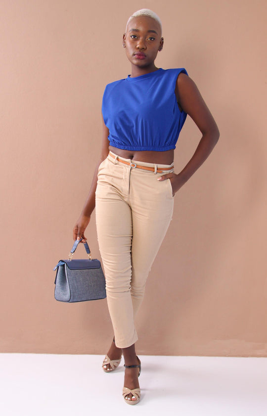 Ladies' Slim Leg Pants - Beige