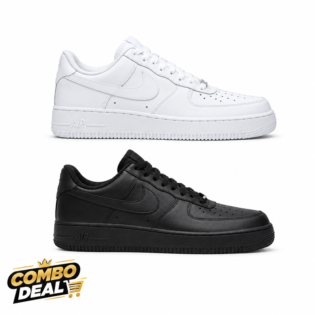 COMBO DEAL 1x White Air Force 1 & 1x Black Air Force 1