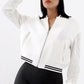 Ladies Bomber Jacket - White