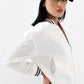 Ladies Bomber Jacket - White