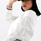 Ladies Bomber Jacket - White