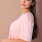 Ladies' Tie Up Crop Top - Mink