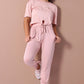 Ladies' Tie Up Crop Top - Mink