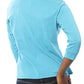 ¾ Sleeve V-Neck - Blue